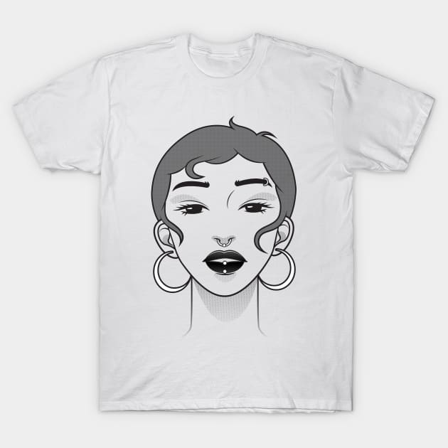 Pierced & Hooped T-Shirt by sammiesque